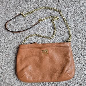 Coach crossbody chain purse brown